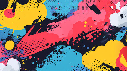 Wall Mural - abstract background with splashes