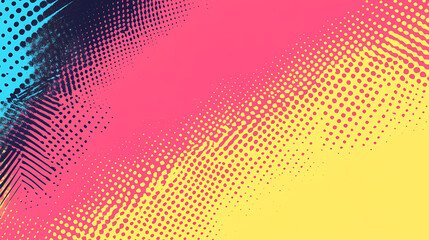 Wall Mural - halftone comic dotted corner. old grainy frame. grunge retro gradient border. abstract pop art desig