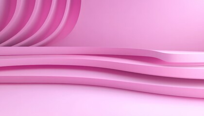 Wall Mural - Abstract Pink 3D Background.