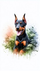 Wall Mural - Dobermann Welpe