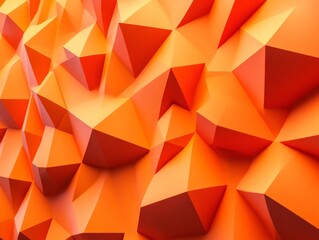 Sticker - Abstract Orange Geometric Pattern.