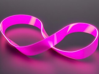 Wall Mural - Pink Infinity Symbol: Abstract Design.