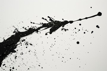 Wall Mural - abstract black and white paint splash