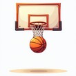 © Qstock - Illustration of Basketball Going Through Hoop - Perfect for Sports & Leisure Content