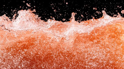 Sticker - Splashing orange liquid with bubbles