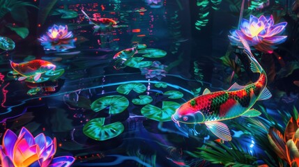 Fish swimming in an aquarium filled with vibrant coral reefs and tropical marine life underwater