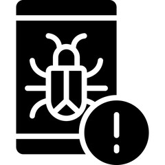 Sticker - mobile virus icon