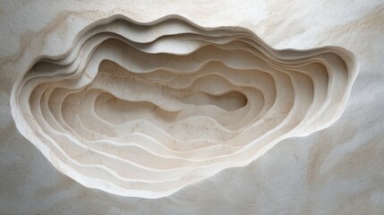 Canvas Print - abstract layered stone sculpture