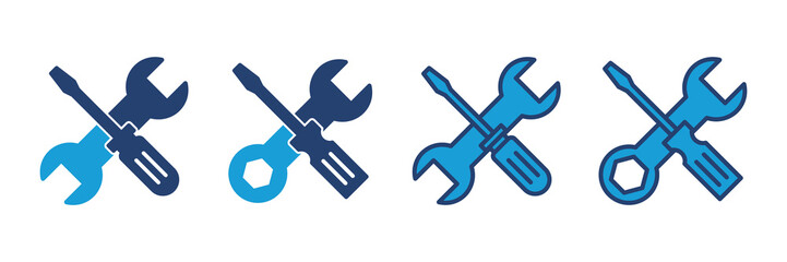 Wall Mural - Repair tools icon vector. tool icon vector. setting icon vector. Wrench and screwdriver. support, Service