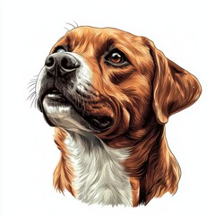 Wall Mural - Dog clip art, on white background