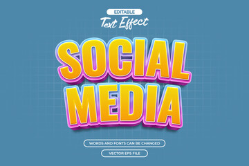 Sticker - Social media editable text effect with blue background