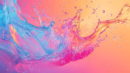 Wall Mural - Water Splashes In Abstract Colors