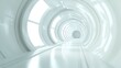 © Inkreatif - Futuristic White Tunnel with Circular Walls and Bright Lights
