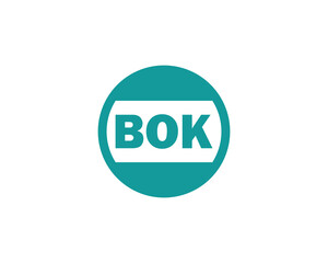 BOK logo design vector template. BOK