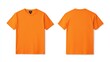© BOJOShop - Orange T Shirt Mockup   Front and Back View