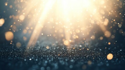 Wall Mural - soft sun rays filter through, revealing an enchanting display of dust particles dancing in the warm 