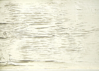 Wall Mural - White painted wood backdrop with texture highlights and cracked surface