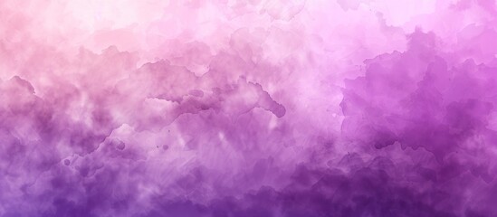 Wall Mural - purple and pink gradient texture. Dark sky with clouds. Watercolor hand drawn illustration in style.