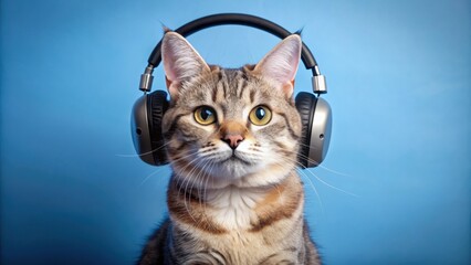 Cat gamer wearing headphones playing video games, cat, gamer, headphones, playing, video games, technology, feline, entertainment