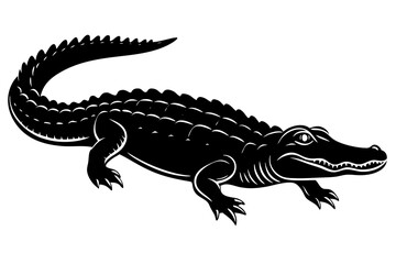 Wall Mural - crocodile vector silhouette ,crocodile vector illustration