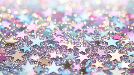 Poster - Glitter Star Background   Festive  Sparkling  Holiday Decor