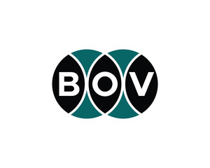 Canvas Print - BOV logo design vector template. BOV