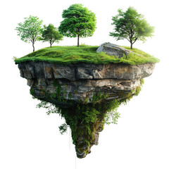 green lawn floating island png