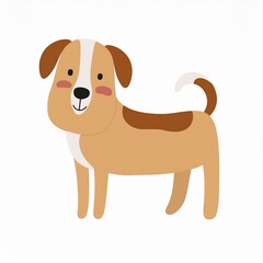 dog puppy illustration isolated on white