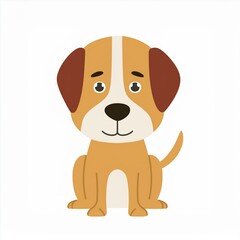 dog puppy illustration isolated on white