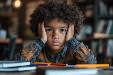 Young Boy with a Pensive Expression