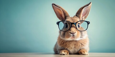 Cute bunny wearing stylish glasses, cute, rabbit, animal, eyewear, hipster, funny, fluffy, adorable, furry, spectacles, white, pet