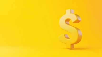 Sticker - A modern D rendering of a dollar symbol, designed for navigation, featuring a sleek and clean background.