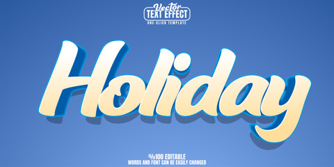 Summer editable text effect, customizable sun and beach 3d font style