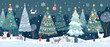 © NaLan - Activities and culture for New Year and Christmas festivals in the form of graphic advertising background