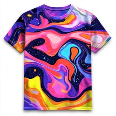 Canvas Print - Colorful abstract design on a t-shirt.