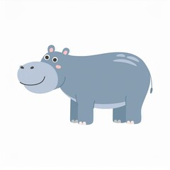 Wall Mural - hippo illustration isolated on white