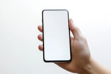 Hand Holding Smartphone Mockup Isolated created with Generative AI