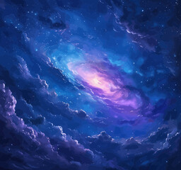 Wall Mural - Galactic Nebula: A Cosmic View of the Universe