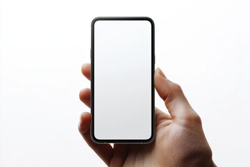 Hand Holding Smartphone Mockup Isolated created with Generative AI