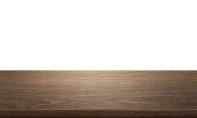 empty wooden table front view isolated PNG transparent