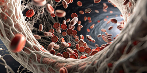 red net in the windblood, cell, red, abstract, medical, virus, science, biology, cells, blue, health, artery, bacteria, human, medicine, vein, cancer, life, illustration, macro, 3d, flow, food, christ