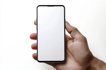 Hand Holding Smartphone Mockup Isolated created with Generative AI