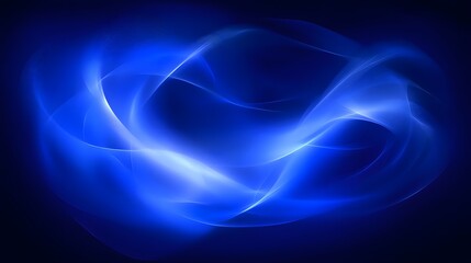 Abstract Blue Glowing Wave Background