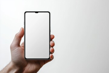 Hand Holding Smartphone Mockup Isolated created with Generative AI