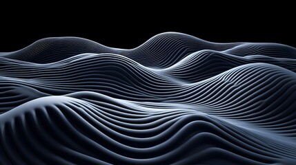 Wall Mural - abstract wavy lines pattern dark blue background