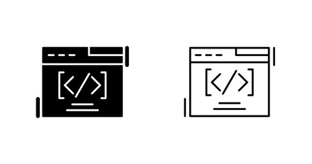 Web Coding Vector Icon