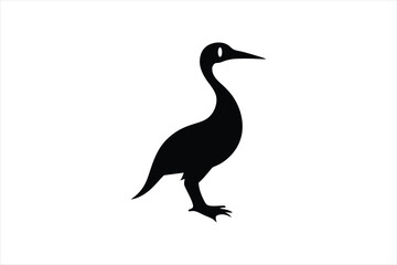 Wall Mural - Little cormorant vector art illustration