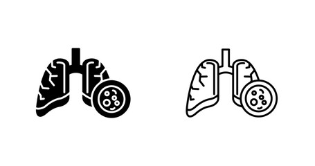 Wall Mural - Lung Cancer Vector Icon