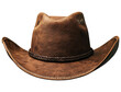 © Sippung - Brown leather cowboy hat with weathered look clipart on transparent background