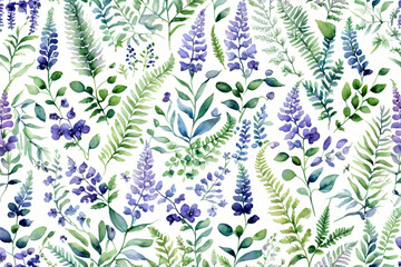 Sticker - seamless floral pattern